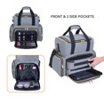 thumbnail image 3 of TANPADUAJI Nail Polish Organizer Holds 80 Bottles (15ml - 0.5 fl.oz)and a Nail Lamp , Nail Bag Organizer Case with 2 Removable Bags and Manicure Tools Storage Sections,Grey, 3 of 6