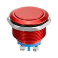 thumbnail image 1 of Unique Bargains 22 mm Car Momentary Push Button Switch Metal Round Start Button SPST 1NO AC 250V Red, 1 of 7
