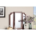 thumbnail image 3 of Miekor Furniture Luxurious Majestic Classic Cherry Color Vanity Set w Stool 3- Storage Drawers Bedroom Furniture Set Tri-Fold Mirror W5U850, 3 of 8