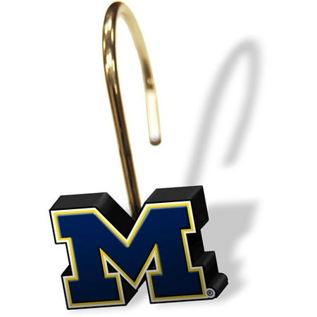 NCAA Michigan Wolverines Shower Curtain Rings, Set of 12