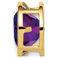 thumbnail image 2 of Real 14kt Yellow Gold 7mm Amethyst bezel pendant; for Adults and Teens; for Women and Men, 2 of 4