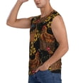 thumbnail image 3 of Lsque Embroidery Chicken Rooster Print Men's Cotton Blend Sleeveless Muscle Shirts (S-3XL)- Moisture Wicking, Odor Protection, UPF 30+,X-Large, 3 of 8
