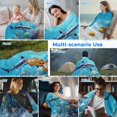 thumbnail image 5 of Shark Coastal Cooling Blanket, Lightweight Breathable Summer Throw Blanket with Double Sided Cold Effect, Summer Beach Coral Ocean Nautical Picnic Beach Blankets Bed Sheet for Hot Sleepers 50"x60", 5 of 8