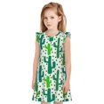 thumbnail image 1 of Fotbe Cactus 1 Vestido de Dormir para Niñas de 3 a 10 Años, Mangas Cortas, Estilo Princesa, Pijama Camisón con Mangas Voladas-X-Large, 1 of 6