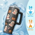thumbnail image 4 of Halloween Tumbler 30 oz with Handle and Straw Witch Haunted Ghost Cup Halloween Party Gifts Insulated Travel Mug, 4 of 5