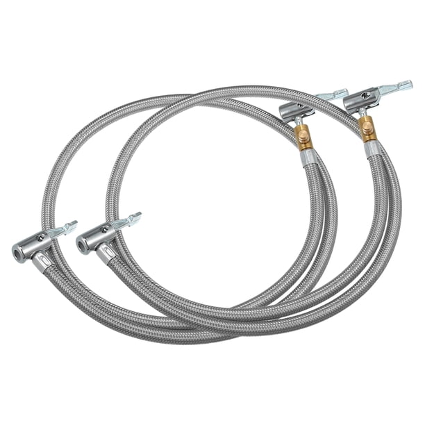 2 piezas de manguera de extensión de inflador de neumáticos de 100 cm con conector portátil Mandril de bloqueo Tubo de bomba de liberación de aire Tubo de conexión de válvula de neumático para automóvil Camión Bicicleta Unique Bargains mandriles para neumáticos de automóviles