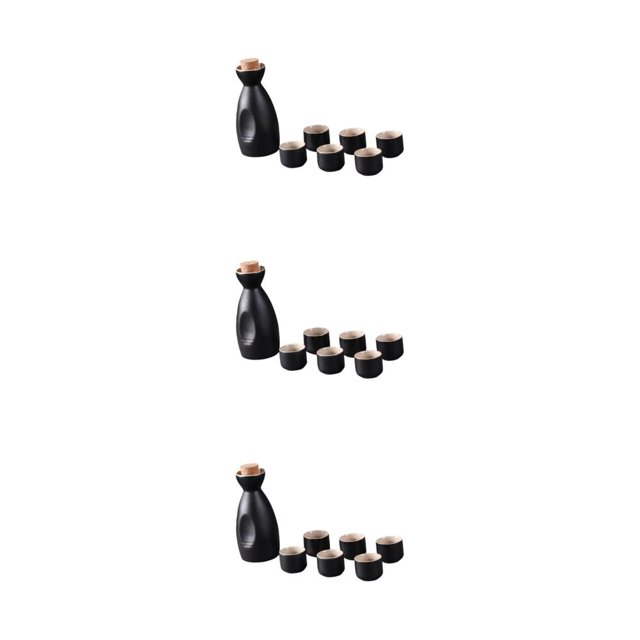 Naiovety Ceramic Sake Pot Cups Set Drinkware Creative Durable Decoration for Kitchen Type1 NO1