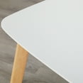Free Shipping! Modern Dining Table, White/Natural - Walmart.com