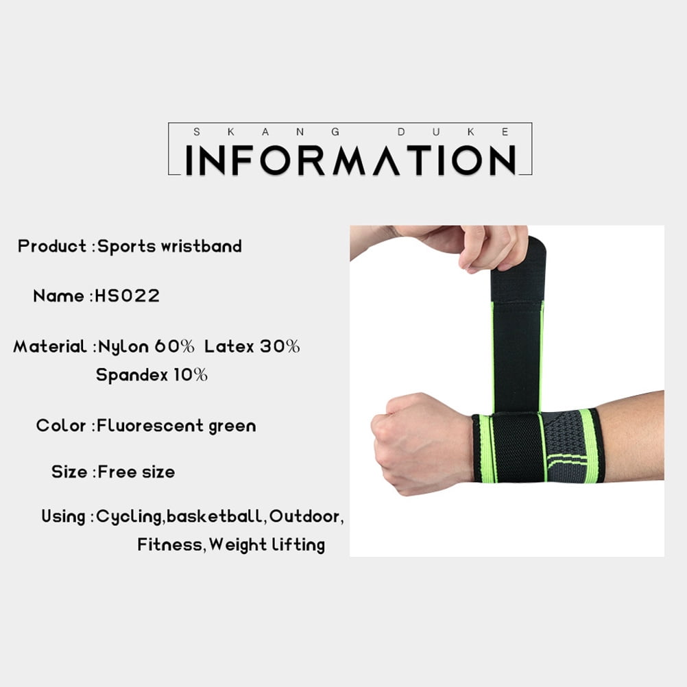 KONTONTY Wrist Support Brace Nylon Compression Wrap for Basketball Running