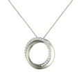thumbnail image 3 of Diamond Necklace for women Intertwined Circle Pendant 14K White Gold 0.61 carat 20'' Chain (G,VS), 3 of 4