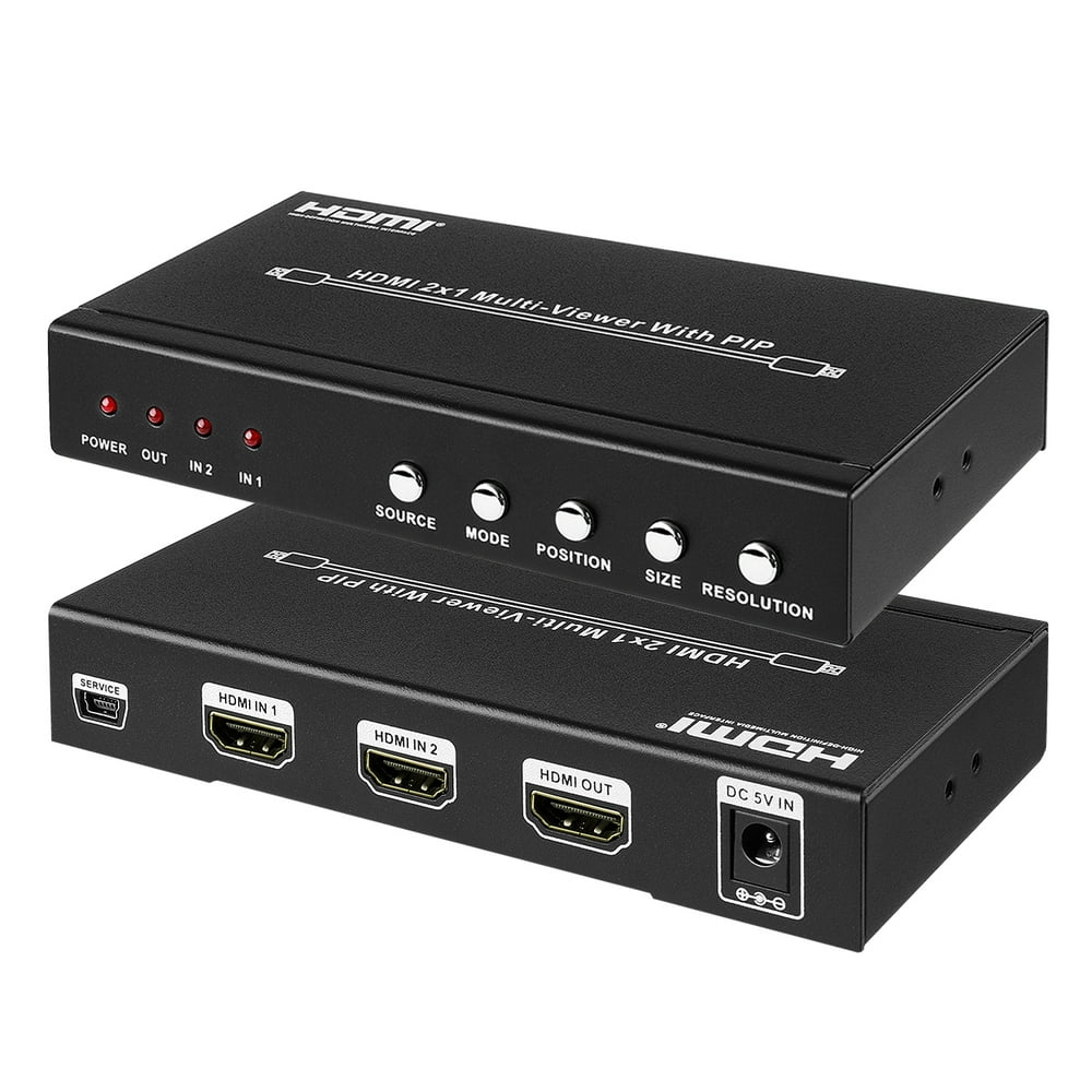 HDMI 2x1 MultiViewer Switch Seamless Switcher w/ PIP Function Support