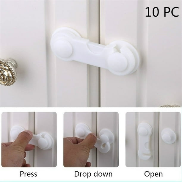 10PCS Multifunctional Baby Infant Kids Adhesive Safety Locks Latches