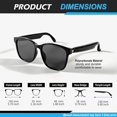 thumbnail image 3 of Gafas inteligentes con Bluetooth para hombre y mujer, con altavoz, auriculares y luz azul, para escuchar música, conducir, reuniones y pescar (temperatura negra, luz azul), 3 of 8