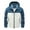 Blue, variant on XWSHYW Mens Coats Mens Casual Sports Hooded Jacket Loose Collar Color Blocked Jacket