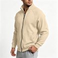 thumbnail image 6 of Horkkom Zip Up Jacket Solid Color Mock Neck Winter Outfits Sweatshirt Casual Stylish Sweatshirt L, 6 of 6