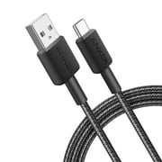 Anker Braided USB-A to USB-C Cable, 6 ft, Black