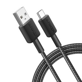 كابل Anker المضفر USB-A إلى USB-C، 6 قدم، أسود