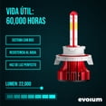 thumbnail image 4 of Luces Led para Auto - EVOLUM - Modelo Máster 22,000 lúmenes - Resistencia al Agua - Haz de luz Perfecto (H13), 4 of 9