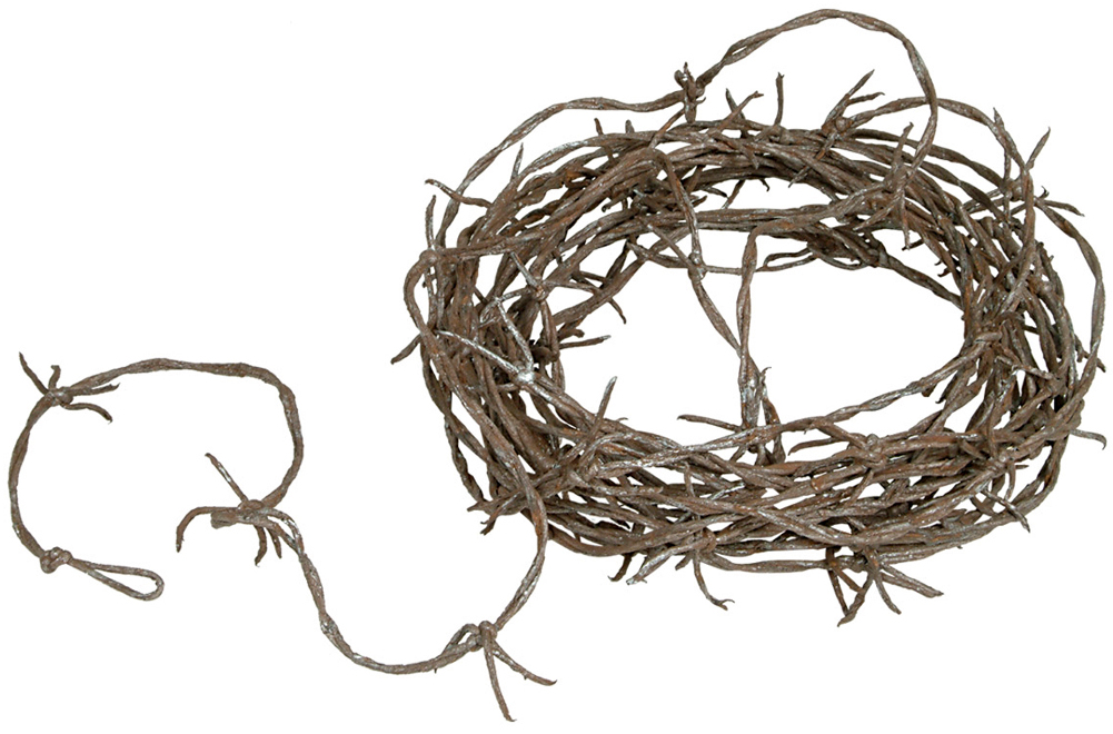 Rusty Barbed Wire Garland 12' - 12 Pack (1 Per Card)