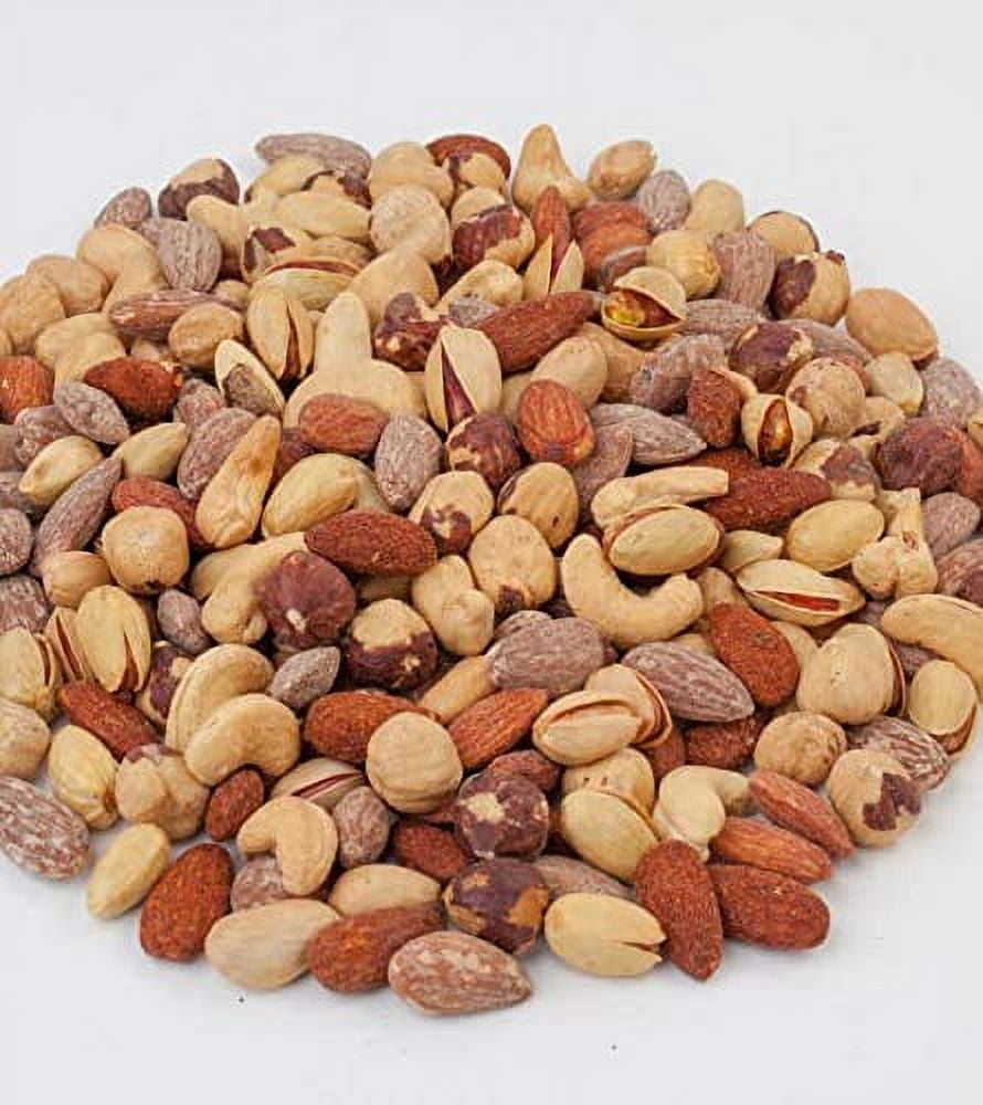 FirstChoiceCandy Deluxe Jumbo Roasted & Salted Mixed Nuts Nutrition Snacks (pistachios, almonds, filberts (hazelnuts), and cashews ) -  5  Pound