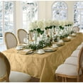 thumbnail image 2 of Newbridge Gold Damask Barcelona Scroll 60 x 102 inch Rectangle Fabric Holiday Dining Tablecloth, 2 of 4
