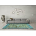 thumbnail image 3 of Ahgly Company Indoor Square Abstract Light Blue Modern Area Rugs, 8' Square, 3 of 4