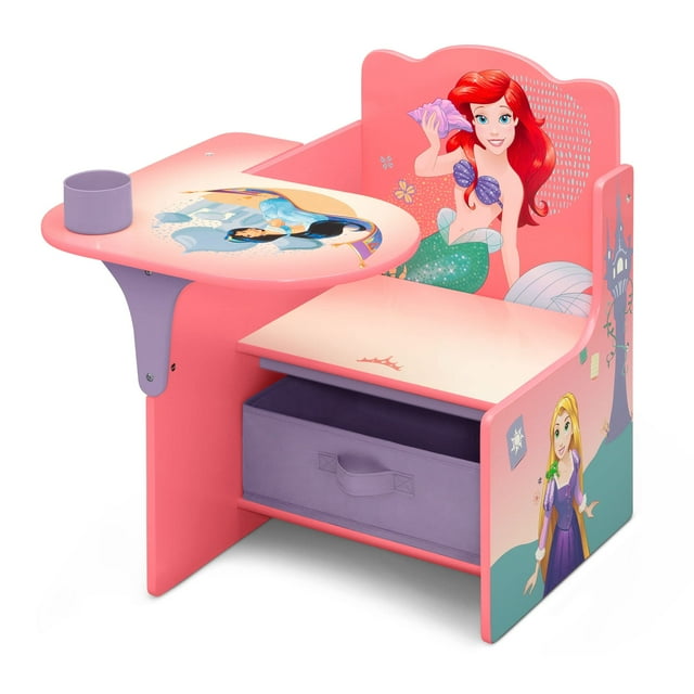 Escritorio con silla Delta Children Disney Princesas con almacenamiento, para 3 años o más