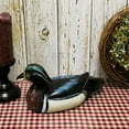 thumbnail image 5 of CVHOMEDECO. Primitives Hand Engraving and Painted Wood Wild Duck Farmhouse Figurine Mallard Decorative Accent, 12 Inch, 5 of 6
