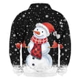 thumbnail image 3 of EchfiProm Pullover Hoodies for Men Fleece Graphic Zipper Black Xmas Christmas Snowman Mock Neck Holiday Mens Sweatshirt 3XL, 3 of 3
