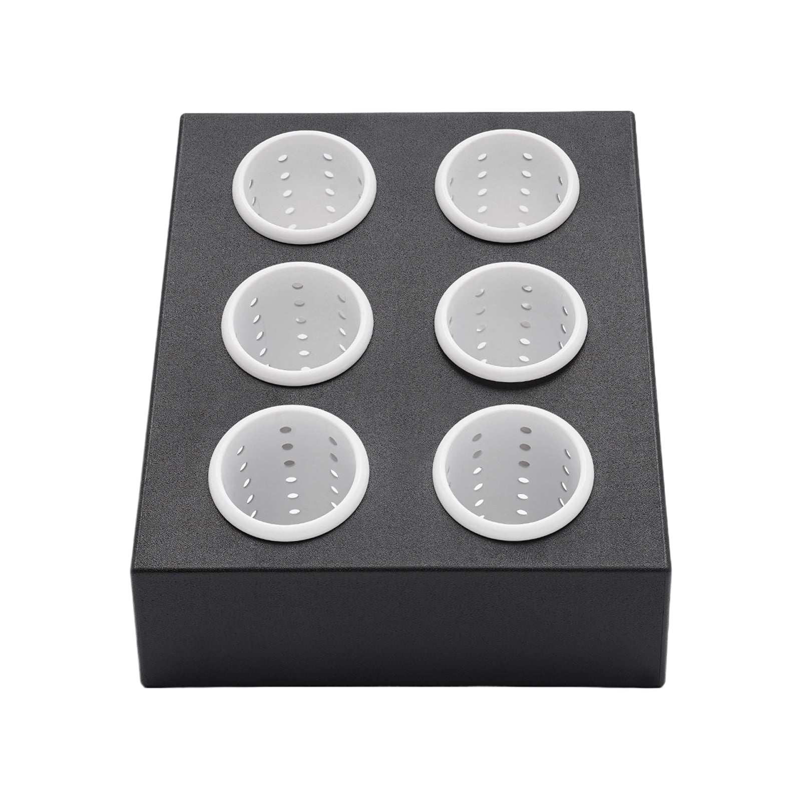 22.05lbs 6-Bin Utensil Rack Anti-Mold PP Office Restaurant Holder
