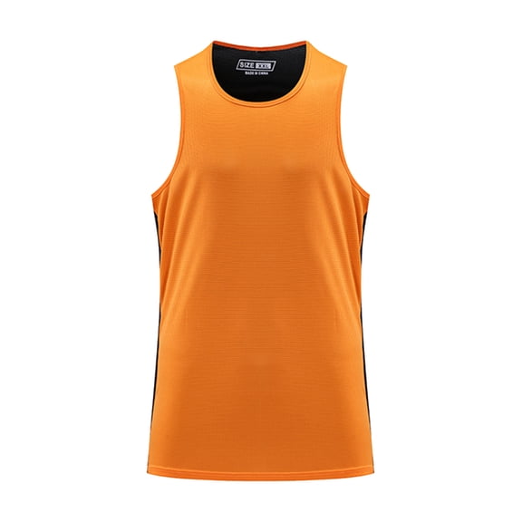 Sngxgn Men's Tank Tops for Gym Workout Running Exercise(Orange,XXXXL)