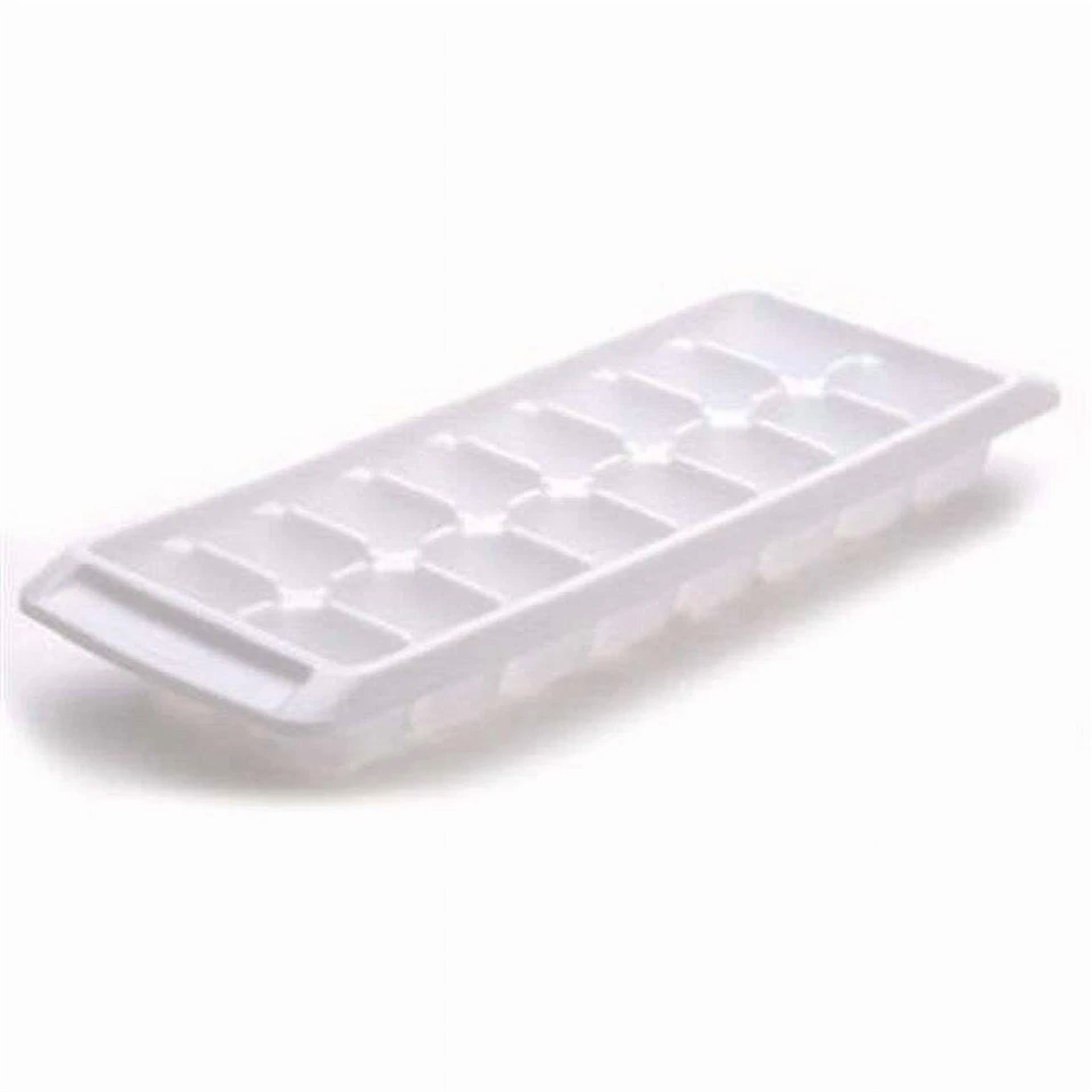Quick Release Ice Cube Tray, Plastic, White, Rectangular