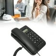 thumbnail image 4 of Corded Telephone, Minimalist Style ABS Material Desk Phone  for Home for Bank for Hotel Black,White, 4 of 8