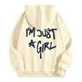 thumbnail image 5 of XIAOCHA Men's I'M Just A Girl Graphic Print Hoodie Long Sleeve Hooded Pullover Knit Top Soft Playful Casual Hoodies, 5 of 8