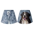 thumbnail image 4 of Women's Funny Animal Print Shorts Casual Summer Beach Vacation Pants Loose Elastic Waist Tie Front With Pockets, 4 of 5