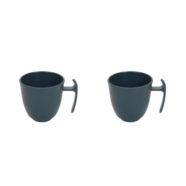 Cateissary Taza de café Taza de protección contra caídas irrompible de plástico Tazas Tazas de agua Decoración de boda Regalo de té de estar Azul 2Conjunto