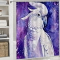 thumbnail image 6 of Orinice Parrot Stars Watercolor Bathroom Decor Set with Hooks, Colorful Luxurious Graphic Print Polyester Fabric Shower Curtain, Washable for Bathroom Decoration 36x72, 6 of 7