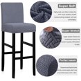 thumbnail image 3 of Housses de Chaise de Comptoir de Pub Réutilisables Housse Extensible Amovible Lavable Ensemble de 1(86-Grisbleu), 3 of 6