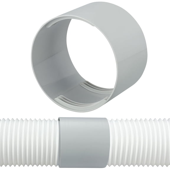 Portable Air Conditioner Exhaust Hose Coupler 5.9 Inch AC Exhaust Hose Connector Extender AC Hose Coupling Extension,1 x Connection tube,Grey