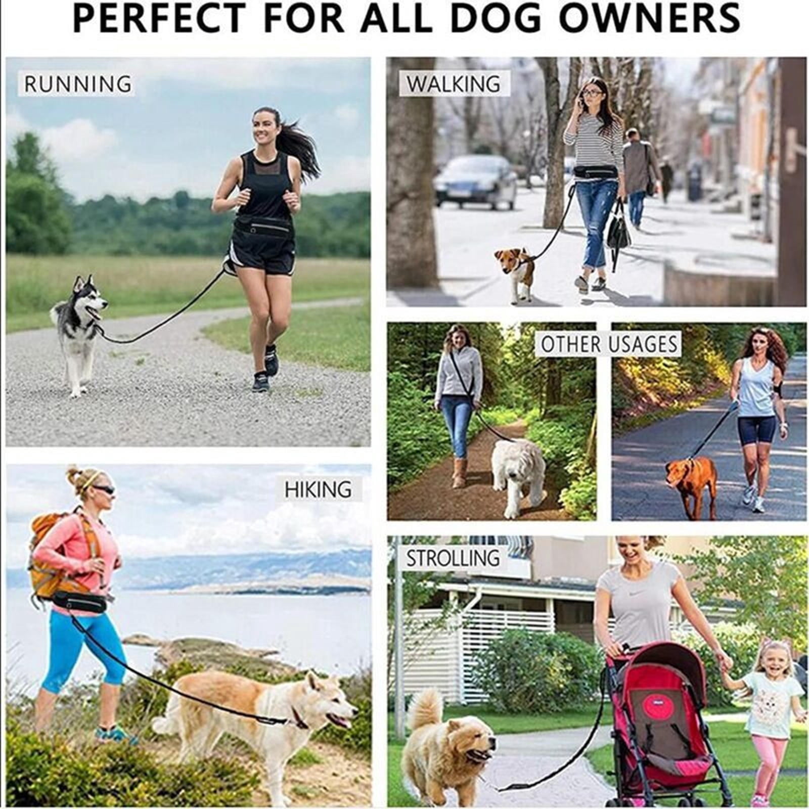 YAHHU Adjustable Hands‑Free Dog Leash & Fanny Pack – Lightweight Running & Walking Companion for Medium‑Large Dogs