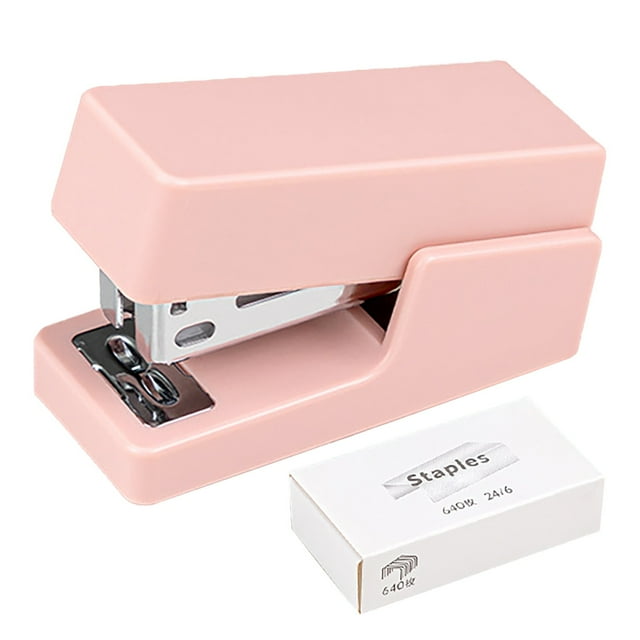 IMENGL Clearance! Delayuji Home Decor Mini Stapler 20 Sheet Desktop Stapler with 640 Standard and A Remover … One Size Pink