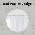thumbnail image 3 of Floral Sheer Curtains for Living Room 84 inch Length 2 Panels Set Elegant Yellow Flower Spring Printed Window Curtain Chiffon Drapes for Bedroom, 3 of 6