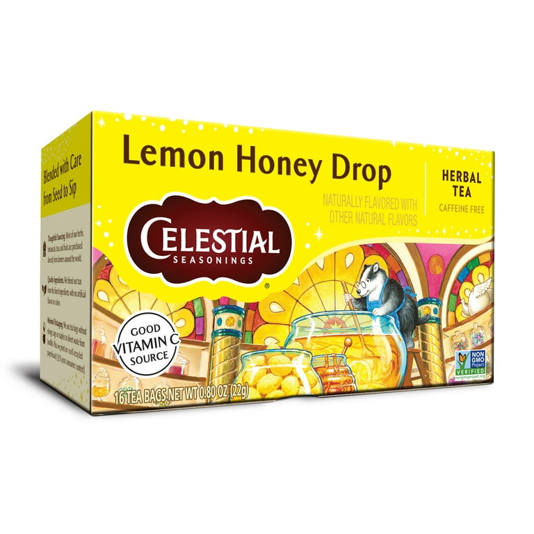 Celestial Seasonings Lemon Honey Drop Herbal Tea Bags 16 Count