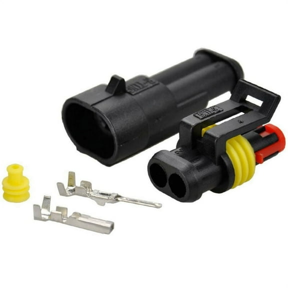 10 Kits 2 Pin Way Sealed Waterproof Electrical Wire Connector Plug Car Auto Van