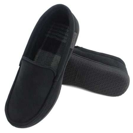 

Mens Slippers Microsuede Moccasin Memory Foam House Shoes