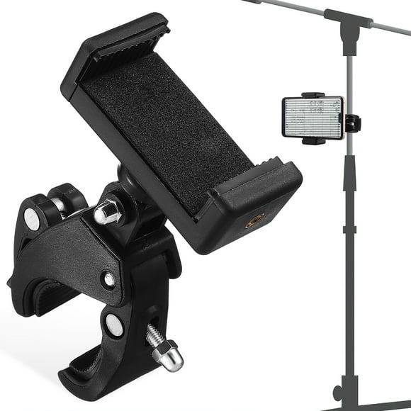 1 Set Mic Stand Phone Holder Adjustable Phone Holder Microphone Stand Phone Clip
