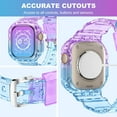 thumbnail image 4 of ZHYW Compatible for Crystal Clear Apple Watch Bands, 45mm 44mm 42mm 41mm 40mm 38mm Bumper Case for Men Women Jelly Sport Case Band for iWatch Ultra 2/1 Series 9 8 7 SE/6 5 4 3 2 1, 4 of 13