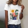 thumbnail image 1 of Pntutb Mujer Casual Sexy Moda Verano Cuello Redondo Camiseta Impreso Manga Corta Tops Blusa Pntutb Pntutb-8456, 1 of 1