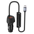 thumbnail image 1 of Cargador de coche con cable USB C, 38 W, 12 V, cargador de teléfono móvil para coche QC 3.0 + cable tipo C PD, carga rápida, cable USB, adaptador de encendedor de coche para Samsung A52s, 1 of 7