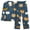 Navy, variant on Feancey Sleepwear Sets for Women Halloween Pjs Two Piece Holiday Casual Pumpkin Print Button Down Shirt Wide Leg Pants Lounge Set Long Sleeve Pajama Outfits Orange L